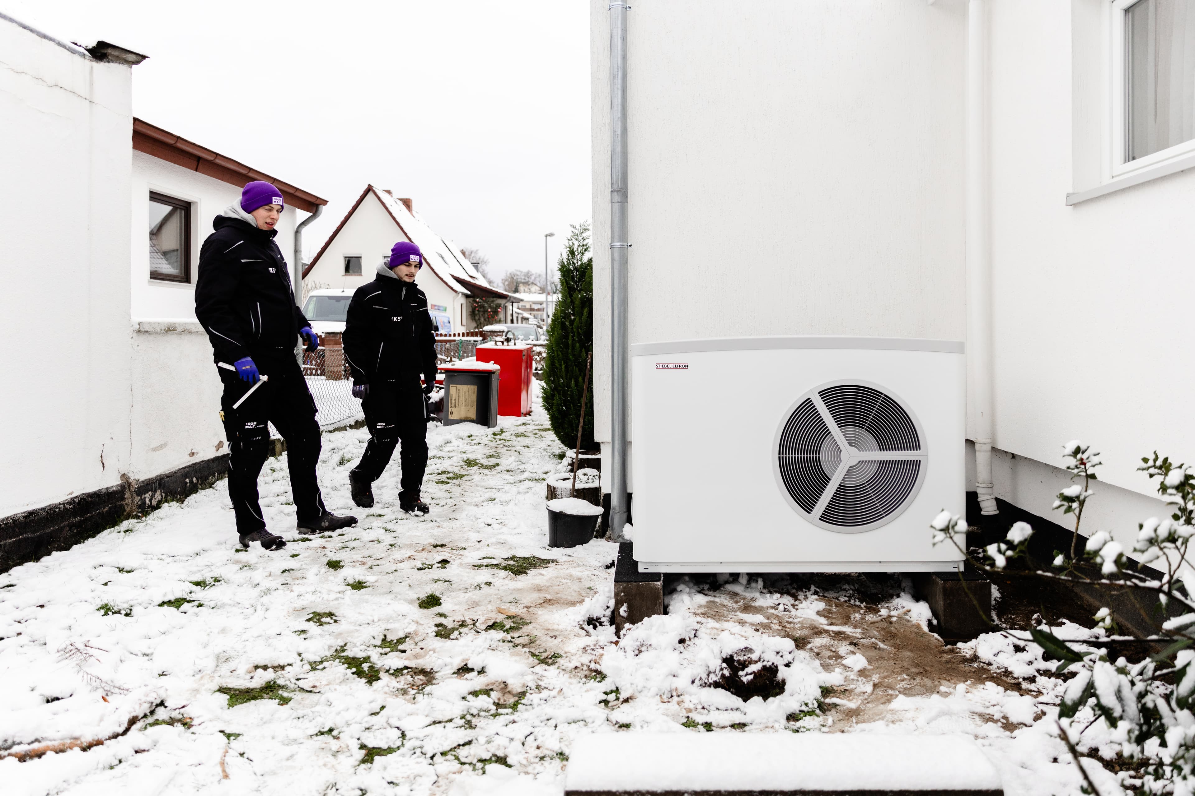 Luftvärmepump på vintern