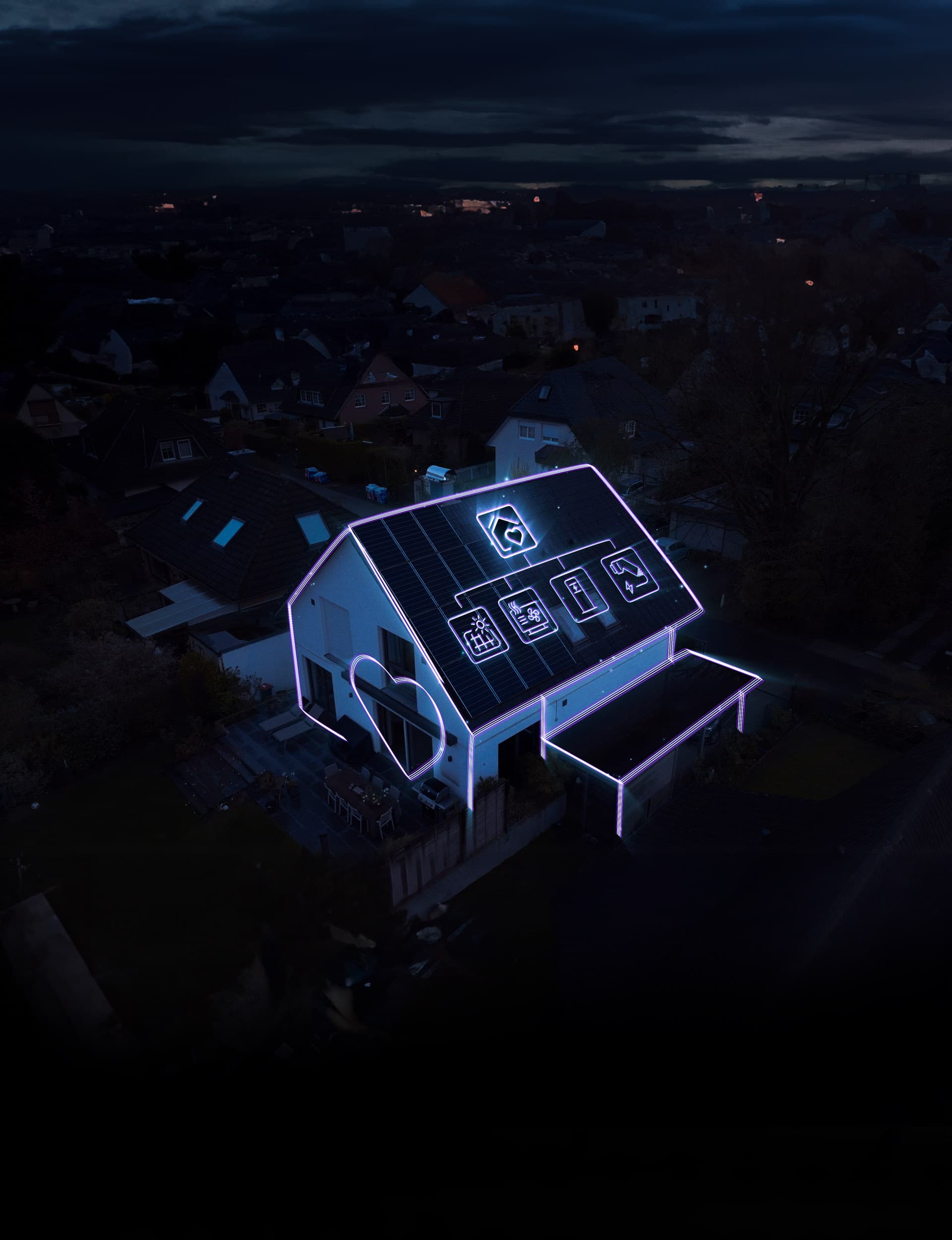 Ladda solcellsbatteri från nätet